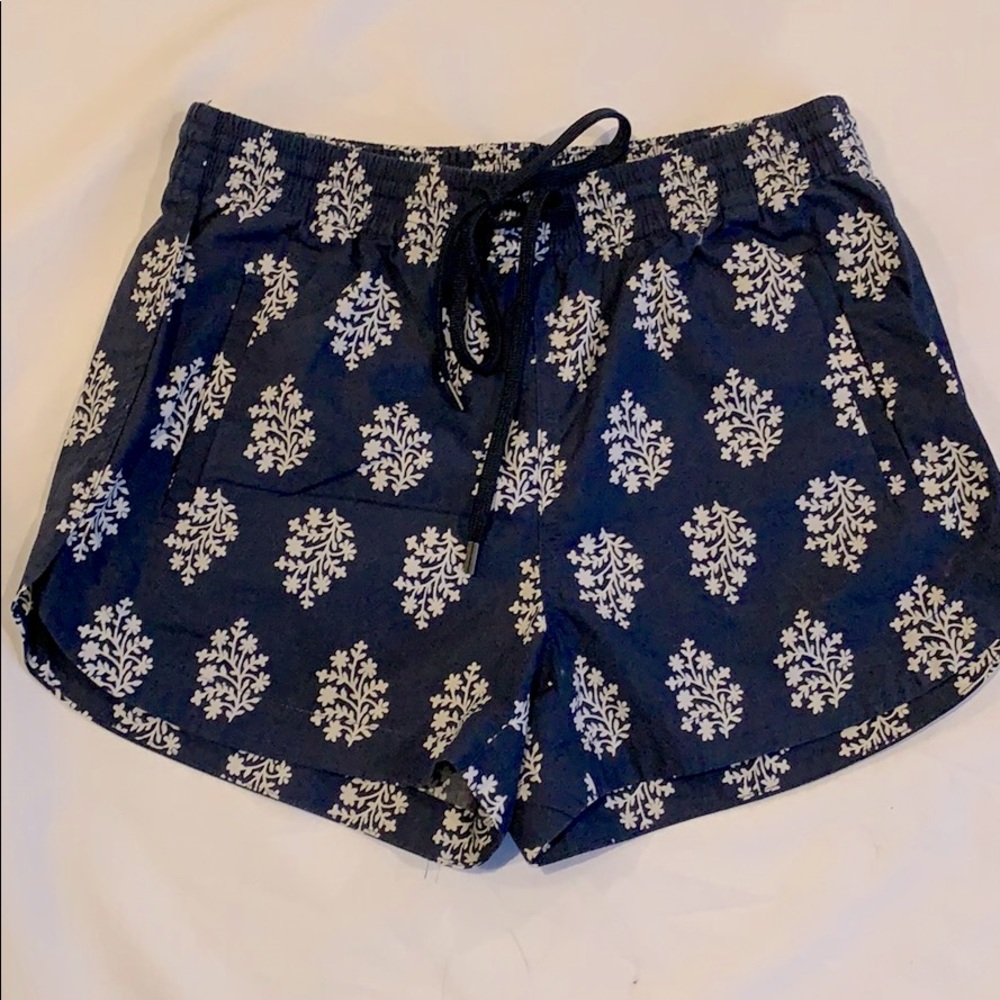 Navy and white JCrew shorts XXS